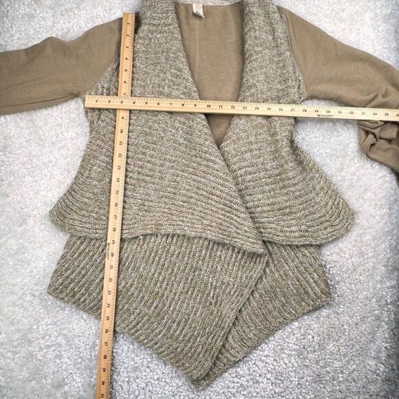 Prana Demure Cardigan Sweater Dark Khaki Beige - Picture 8 of 9